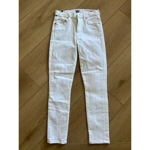 Citizens of Humanity‎ Rocket Crop High Rise Skinny Jeans Size 24 White
